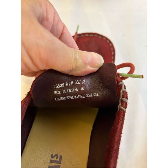 Clarks original #75539 suede loafers laces 9.5m - Picture 6 of 8
